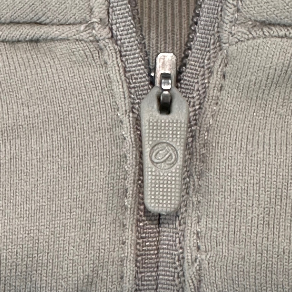 CRZ YOGA Quarter Zip Pullover Womens XL Sage Green Ribbed Thumbhole Activewear - Picture 3 of 10
